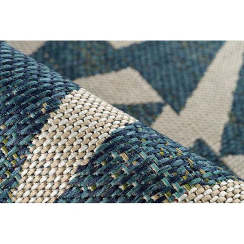 Tapis Moderne Extérieur Et Intérieur Plat Bleu Nuevo Bleu 200x290