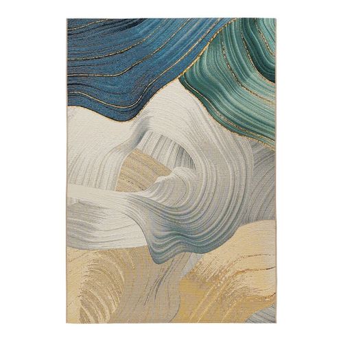 Tapis Abstrait Extérieur Moderne Plat Rivi Multicolore 80x150
