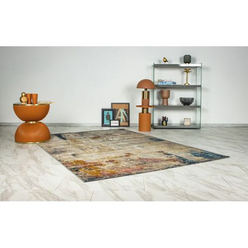 Tapis Moderne Rayé Extérieur Plat Nisula Multicolore 200x290