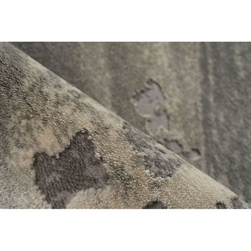 Tapis Moderne à Poils Ras Abstrait Eddie Argenté 200x290