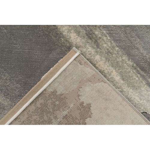 Tapis Moderne à Poils Ras Abstrait Eddie Argenté 200x290