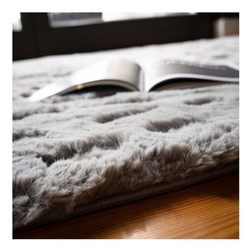 Tapis Extra Doux Effet 3d Design Cherine Argenté 200x290