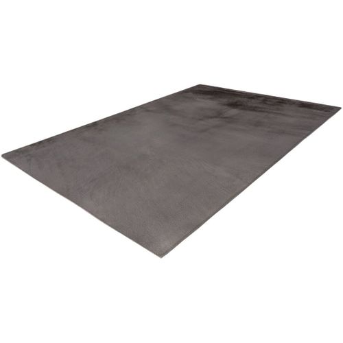 Tapis Uni Shaggy Doux Moderne Serena Argenté 80x150
