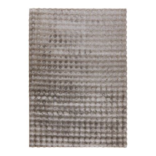 Tapis Shaggy Uni Effet 3d Moderne Ayna Beige 80x300