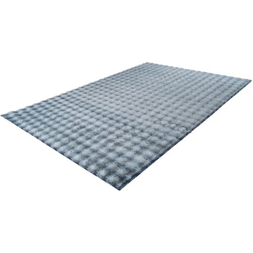 Tapis Shaggy Uni Effet 3d Moderne Ayna Bleu 80x300