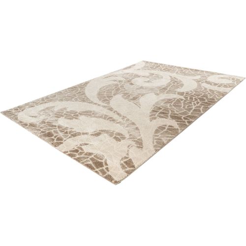 Tapis Rectangle à Poils Courts Baroque Line Taupe 200x290