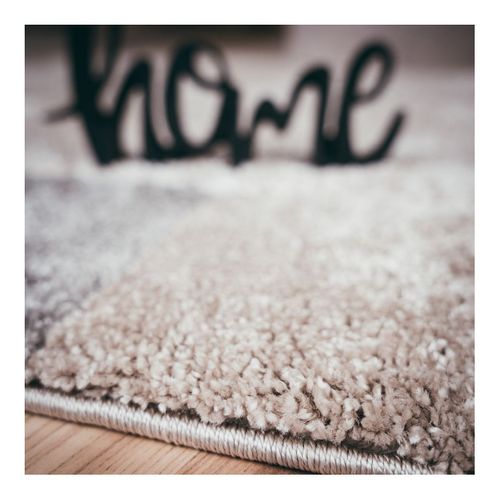 Tapis Contemporain Rectangle Courtes Mèches Ily Taupe 80x150