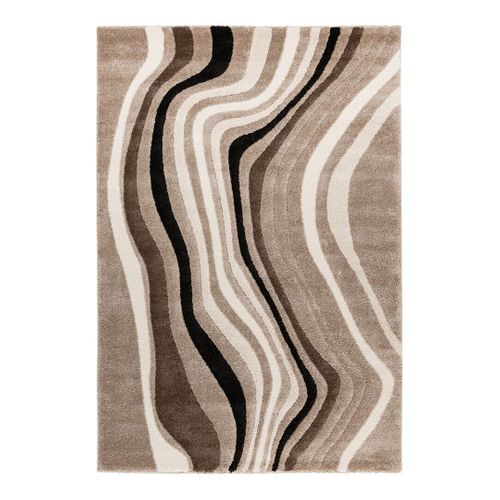 Tapis Moderne Courbe Rectangle Nina Taupe 200x290