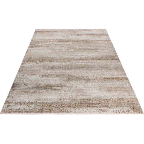 Tapis Taupe Moderne Rayé Rectangle Mana Taupe 80x150