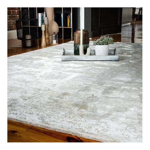 Tapis Abstrait Design Poils Ras Solna Taupe 160x230