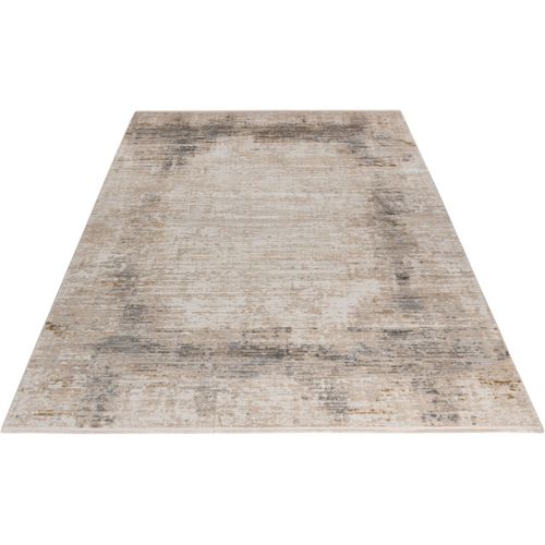 Tapis Vintage Poils Ras Rayé Intérieur Lyz Taupe 200x290