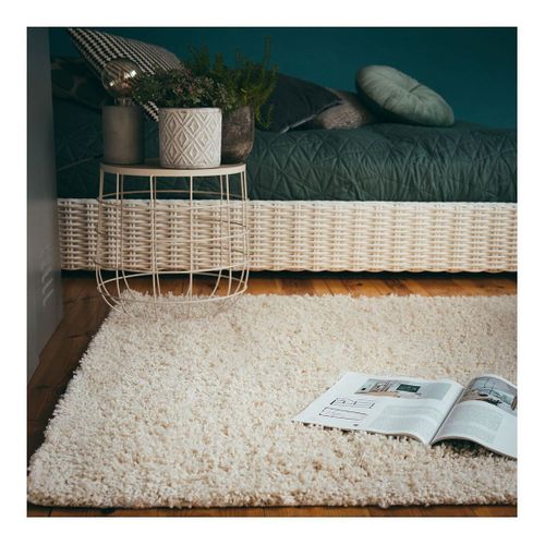 Tapis à Poils Longs Uni Moderne Bingo Crème 40x60