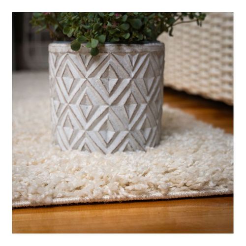 Tapis à Poils Longs Uni Moderne Bingo Crème 40x60