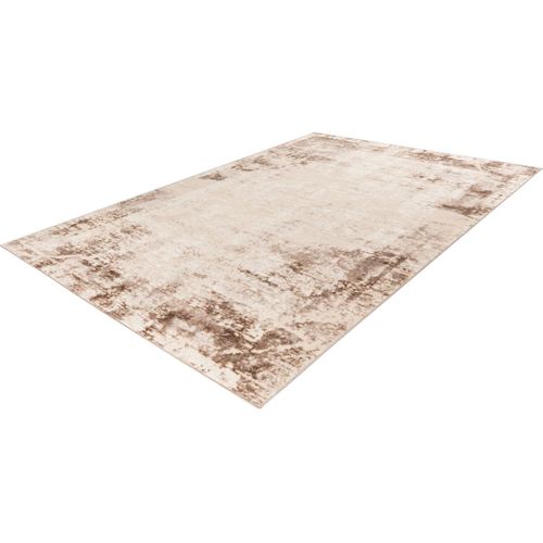 Tapis Vintage Poils Ras Effet 3d Rayé Solna Taupe 160x230