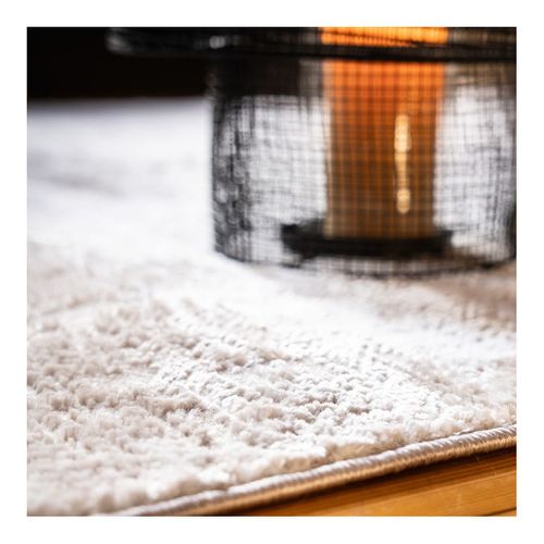 Tapis Vintage Poils Ras Effet 3d Rayé Solna Taupe 160x230