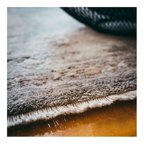 Tapis Gris Vintage Avec Franges Rayé Pastel Gris 280x370