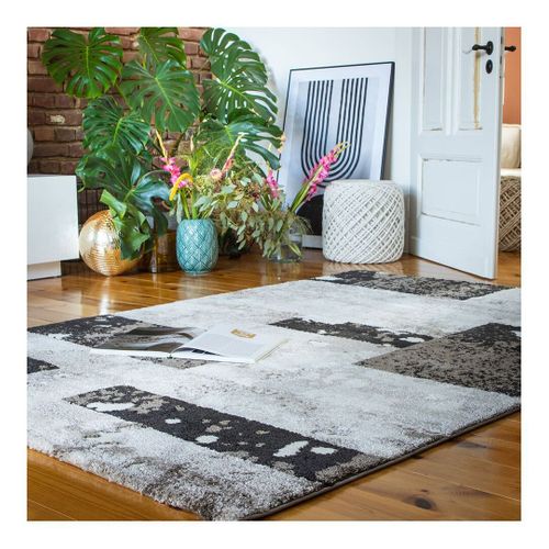 Tapis Moderne Intérieur Poils Ras Nuria Taupe 80x150