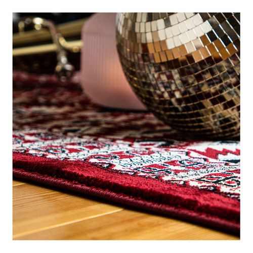 Tapis Rouge D'orient Rectangle Haley Rouge 100x300