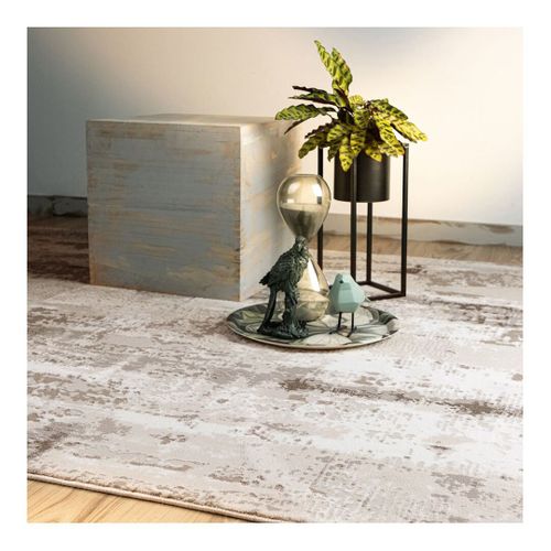 Tapis Abstrait Moderne Rectangle Griff Taupe 80x150