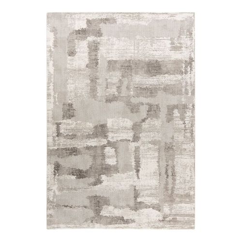 Tapis Taupe Abstrait Moderne Poils Ras Jacobs Taupe 80x150
