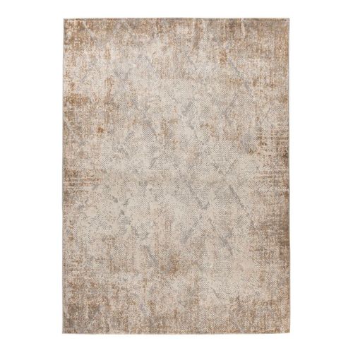 Tapis Moderne Rayé Effet 3d Rectangle Isidor Taupe 160x230