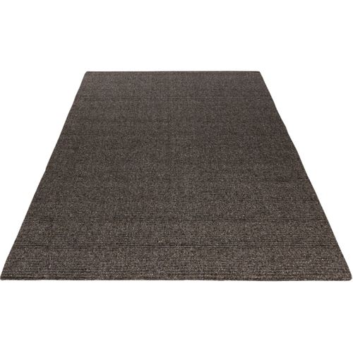Tapis En Laine Plat Moderne Rectangle Knit Taupe 80x150