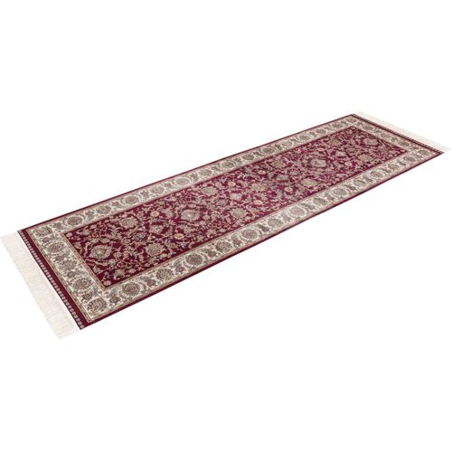 Tapis Avec Franges Oriental Rectangle Luxe Heriz Rouge 80x250