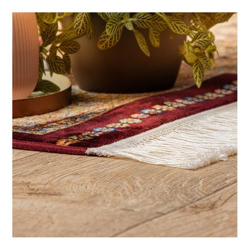 Tapis Avec Franges Oriental Rectangle Luxe Heriz Rouge 300x400