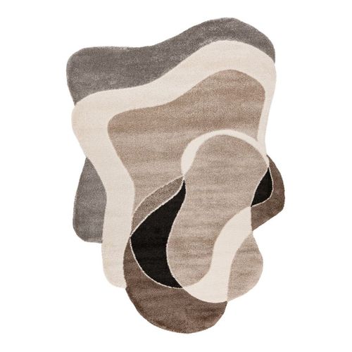 Tapis Original Courbe Moderne Isla Taupe 160x230