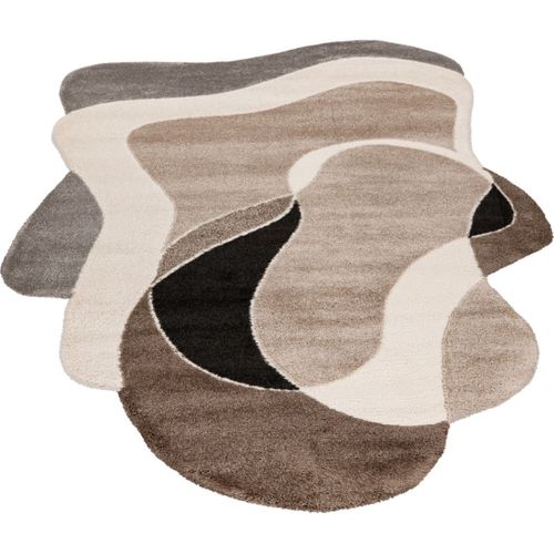 Tapis Original Courbe Moderne Isla Taupe 160x230