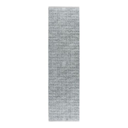 Tapis Géométrique Moderne Intérieur Poils Ras Oyo Gris 80x300