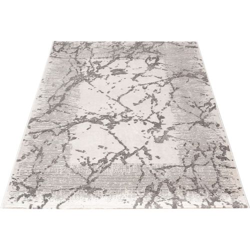 Tapis Moderne Poils Ras Abstrait Alva Beige 120x170