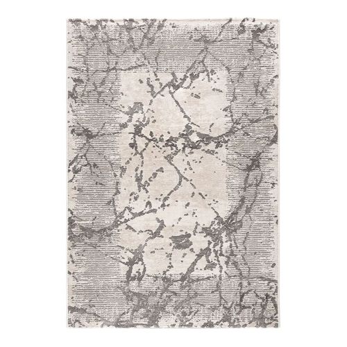 Tapis Moderne Poils Ras Abstrait Alva Beige 80x150