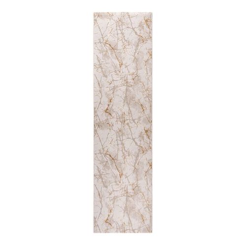 Tapis Abstrait Design Effet Brillant Intérieur Eddie Crème 80x300