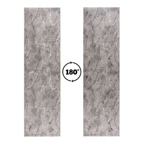 Tapis Abstrait Design Effet Brillant Intérieur Eddie Gris 80x300