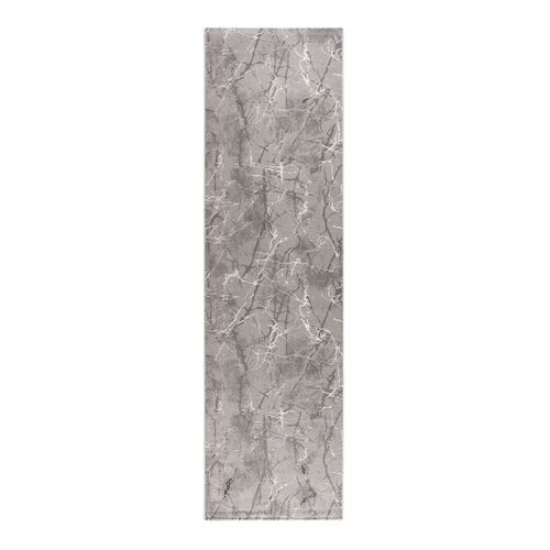 Tapis Abstrait Design Effet Brillant Intérieur Eddie Gris 80x300