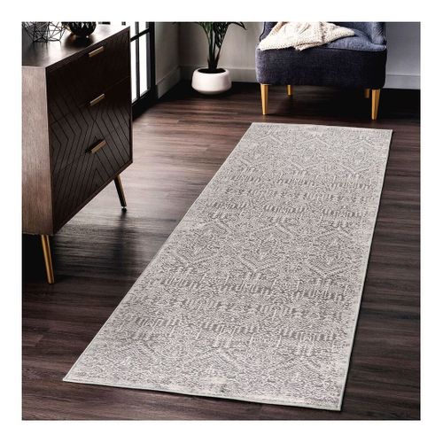 Tapis Design Rayé Rectangle Intérieur Persane Gris 80x300