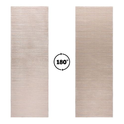 Tapis Moderne à Courtes Mèches Effet Brillant Justine Gris Clair 80x300