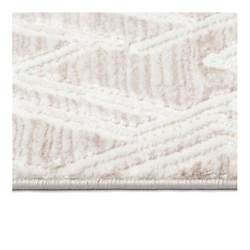 Tapis Design Intérieur Courtes Mèches Elena Beige Crème 80x300
