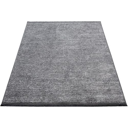 Tapis Avec Franges Lavable En Machine Antidérapant Uni Diamila Gris 80x300