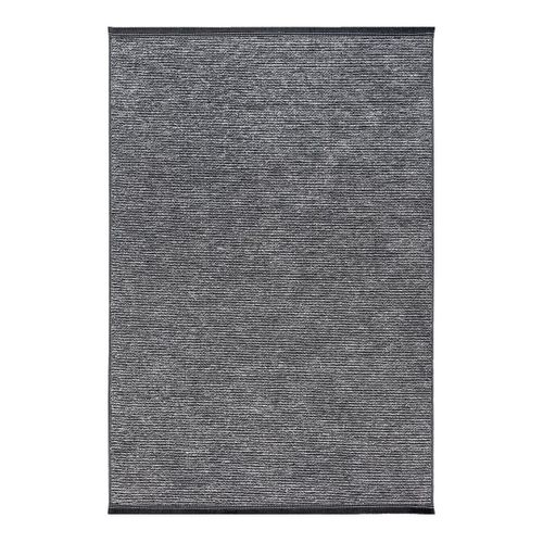 Tapis Avec Franges Lavable En Machine Antidérapant Uni Diamila Gris 80x300