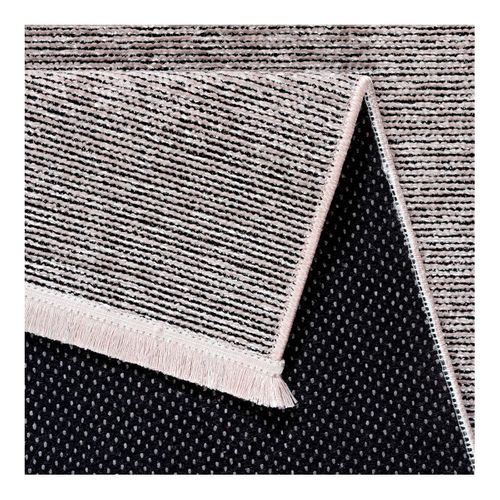 Tapis Avec Franges Lavable En Machine Antidérapant Uni Diamila Rose 80x300