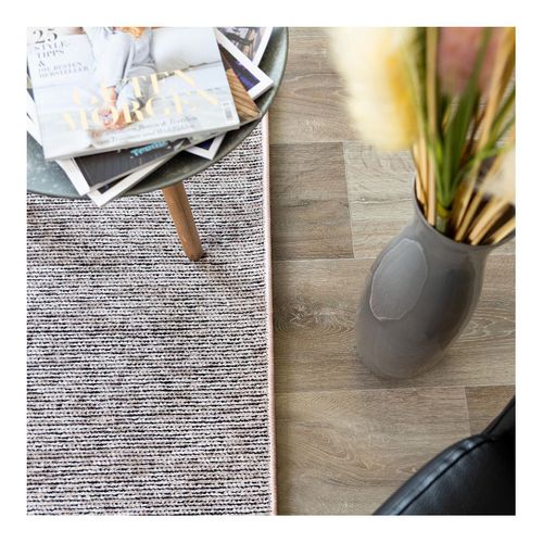 Tapis Avec Franges Lavable En Machine Antidérapant Uni Diamila Rose 80x300