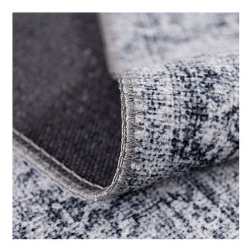 Tapis Gris Vintage Plat Rectangle Rayé Amir Gris 120x170