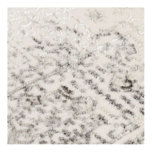 Tapis Vintage Avec Franges Doux Rayé Jasper Gris 80x300