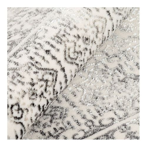Tapis Vintage Avec Franges Doux Rayé Jasper Gris 80x300