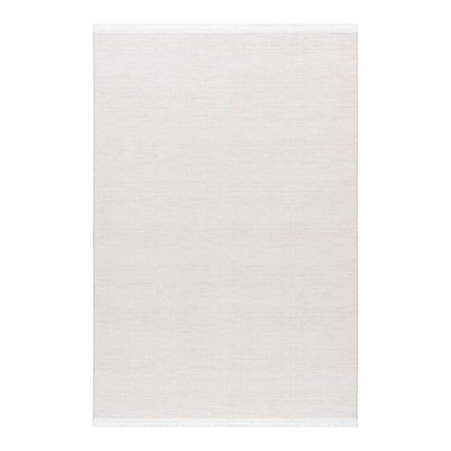Tapis Moderne Doux Rayé Avec Franges Lars Crème 80x300
