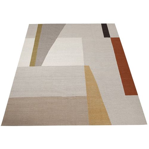 Tapis Design Laine Et Coton Géométrique Helena Crème 200x300