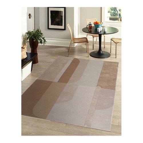 Tapis Laine Et Viscose Tufté Main Moderne Carmen Beige 200x300