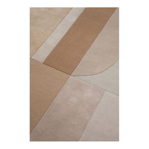 Tapis Laine Et Viscose Tufté Main Moderne Carmen Beige 200x300